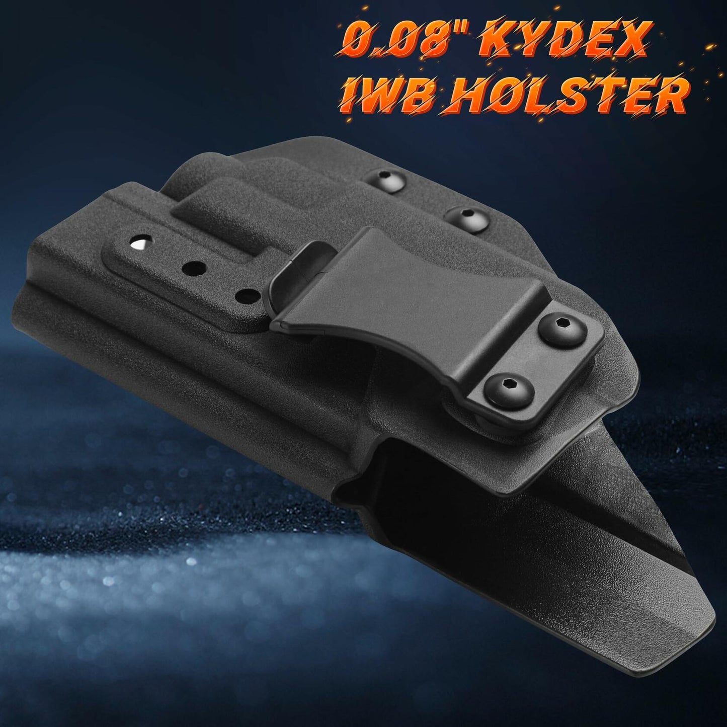 ANOLE IWB Kydex Holster Glock 19 Gen5 Streamlight TLR-8 Right Hand Black