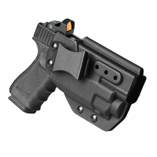 ANOLE IWB Kydex Holster Glock 19 Gen5 Streamlight TLR-8 Right Hand Black
