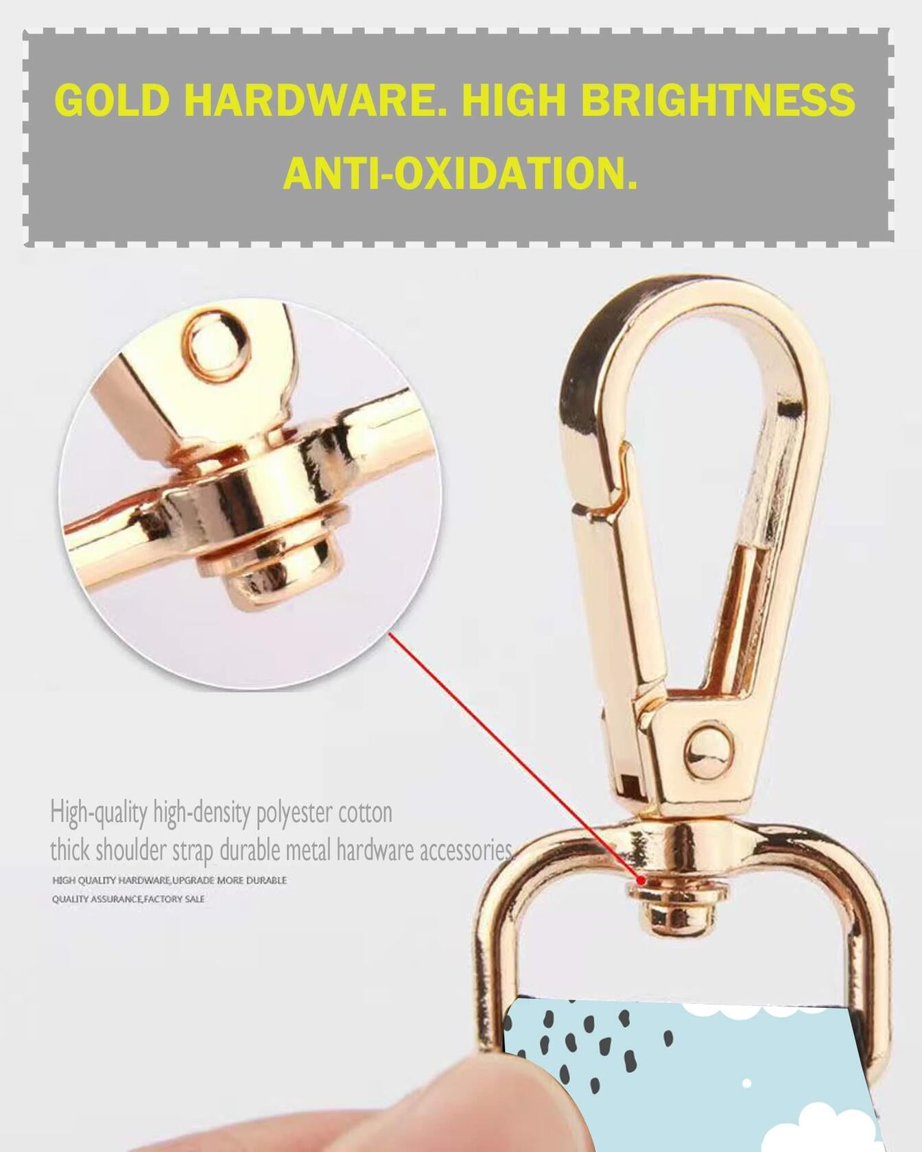 DANHRO Wide Adjustable Purse Crossbody Shoulder Strap Blue Pandas Rainbow Size L