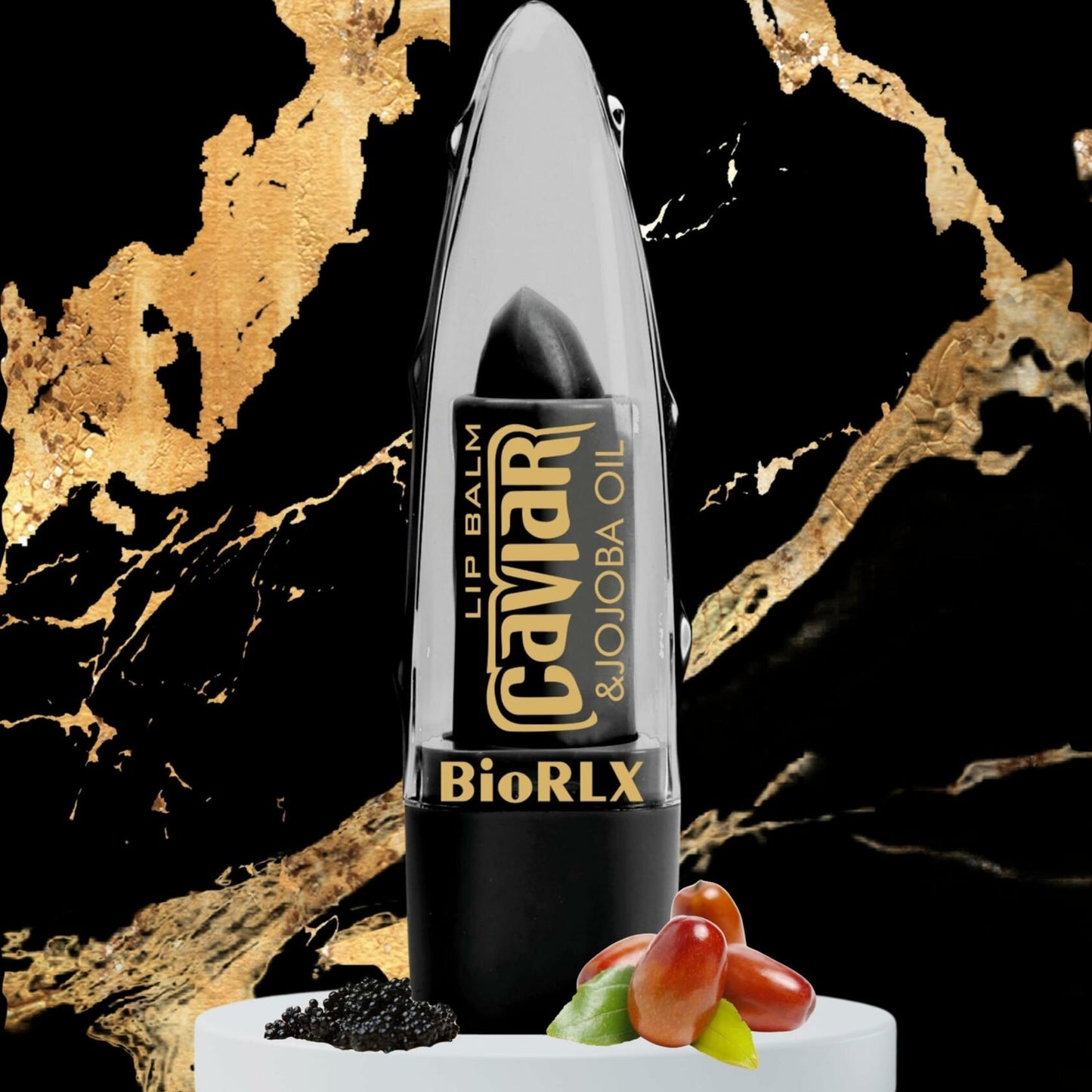 BioRLX Caviar & Jojoba Oil Lip Balm Color-Free 0.12oz Pack of 1