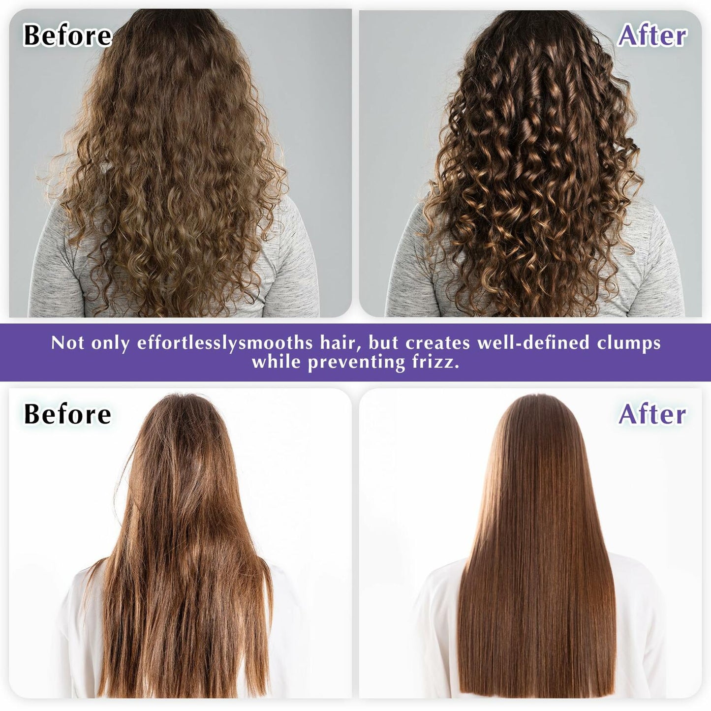 manrator Curl Defining Brush Purple Vented Detangling Frizz Control Hair