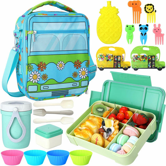 Jingmore Kids 3D Cartoon Dog Lunch Box Set Multicolor Halloween Gift