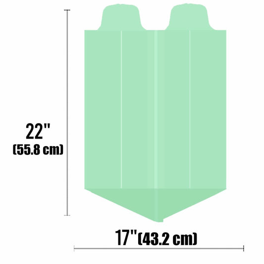 BEIDOU-PAC 3 Gallon Compostable Trash Bags Flat Tie 100 Count Green