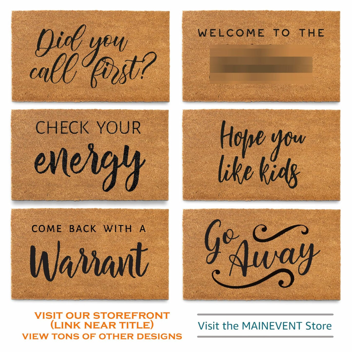 MAINEVENT Fall Football Door Mat 30x17 Inch Outdoor Coir Welcome Rug