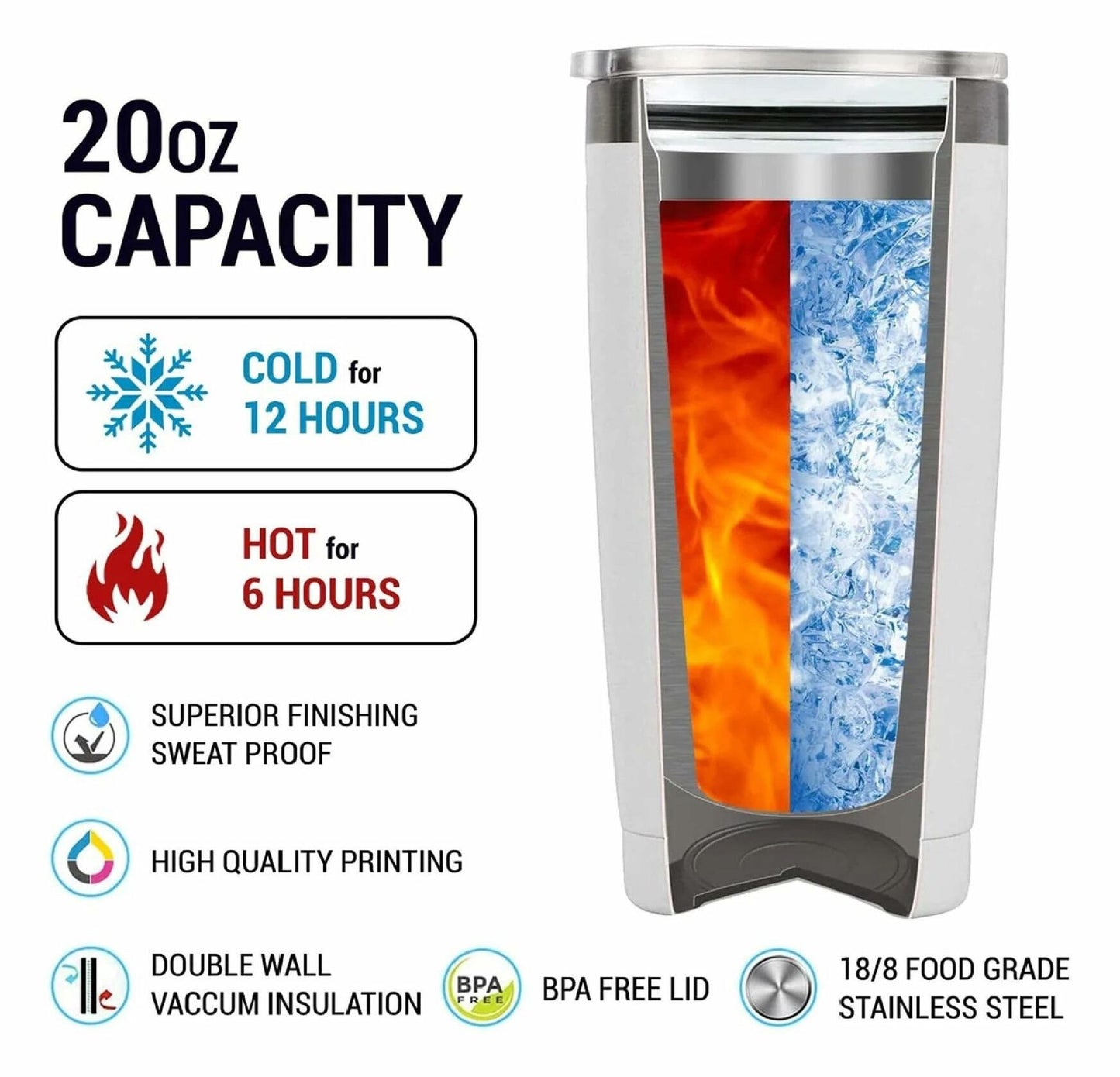 WOOKOO Nurse Tumbler 20oz Stainless Steel Holiday Gift 1 Count