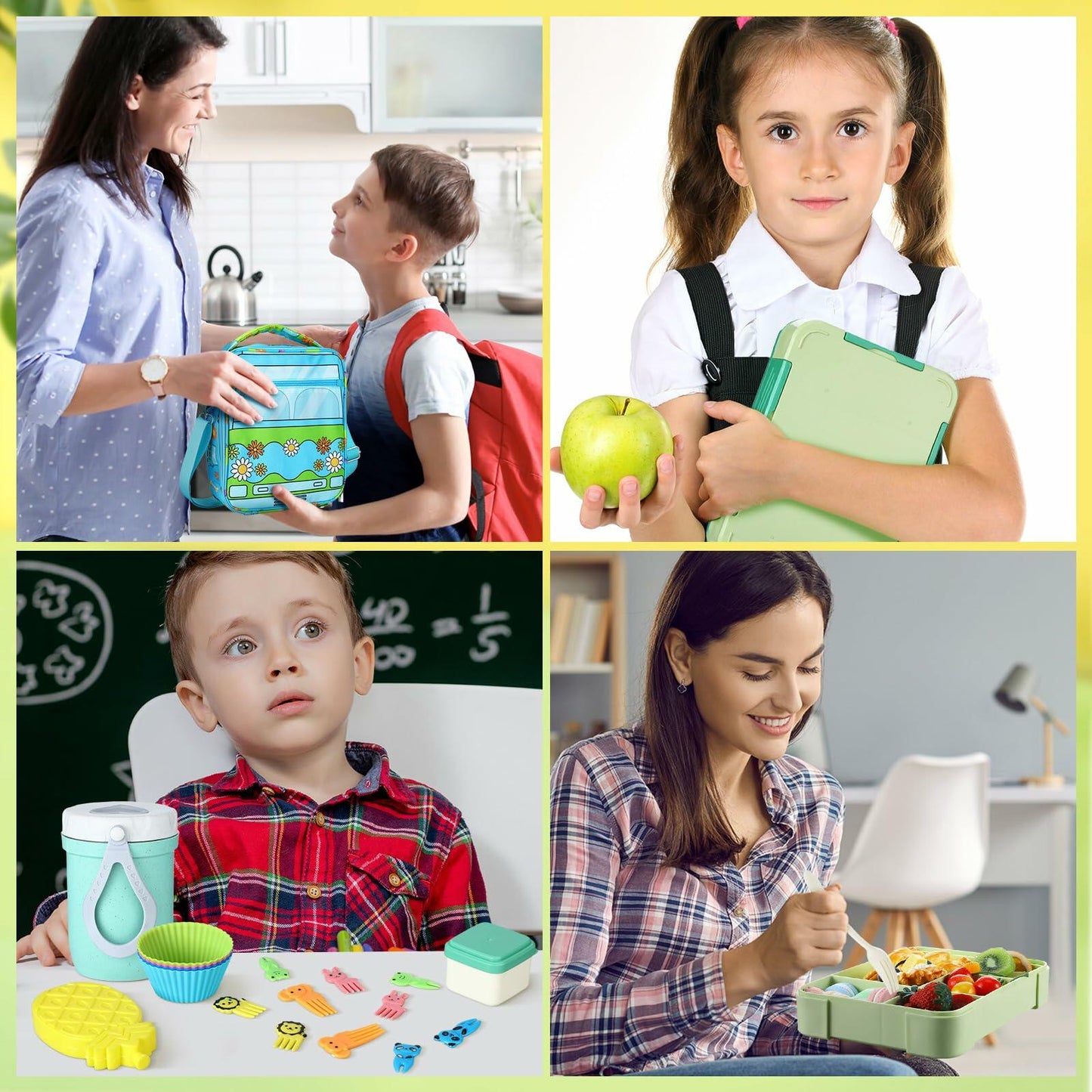 Jingmore Kids 3D Cartoon Dog Lunch Box Set Multicolor Halloween Gift