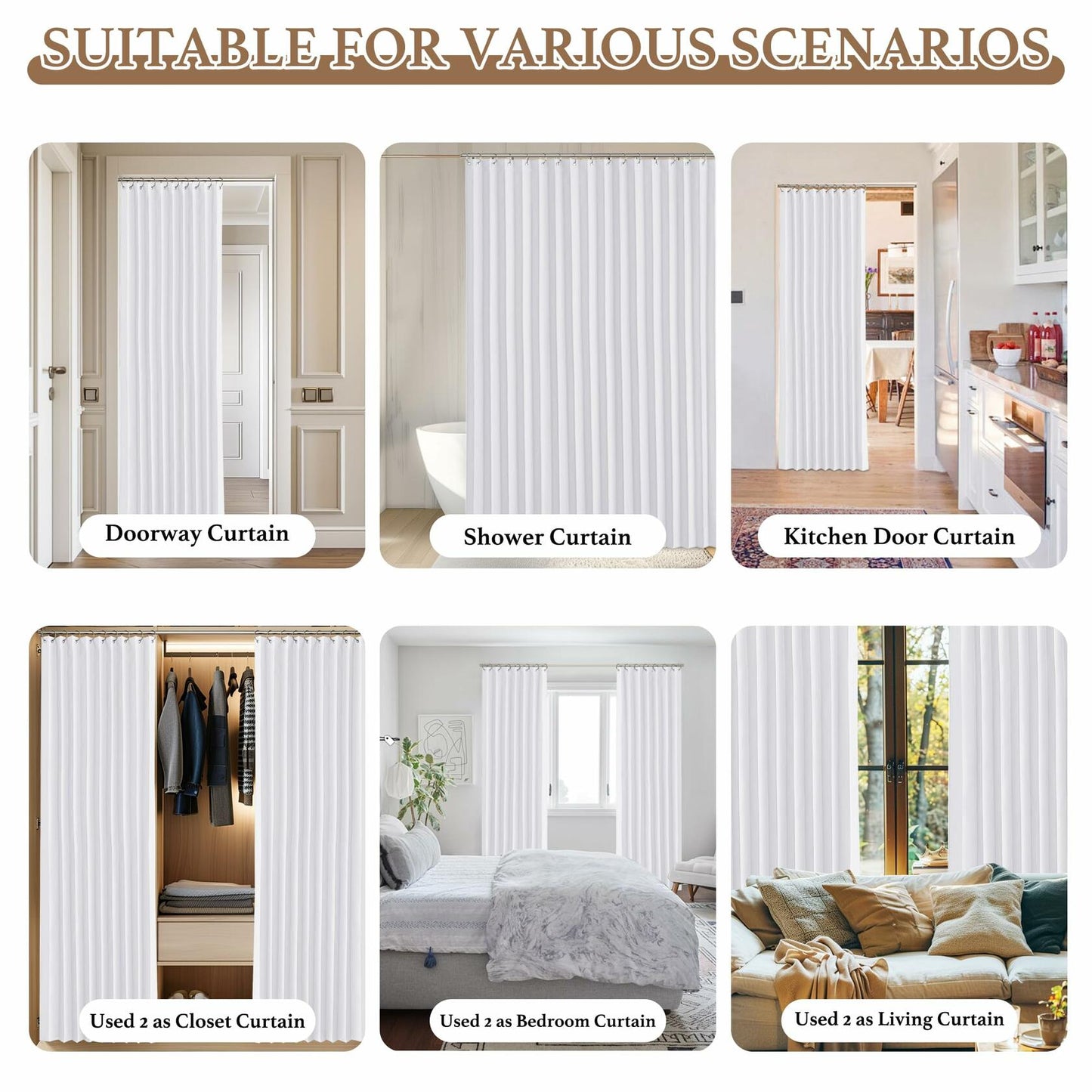 StangH Thermal Insulated Accordion Curtain W50xL80 Pure White 1 Panel