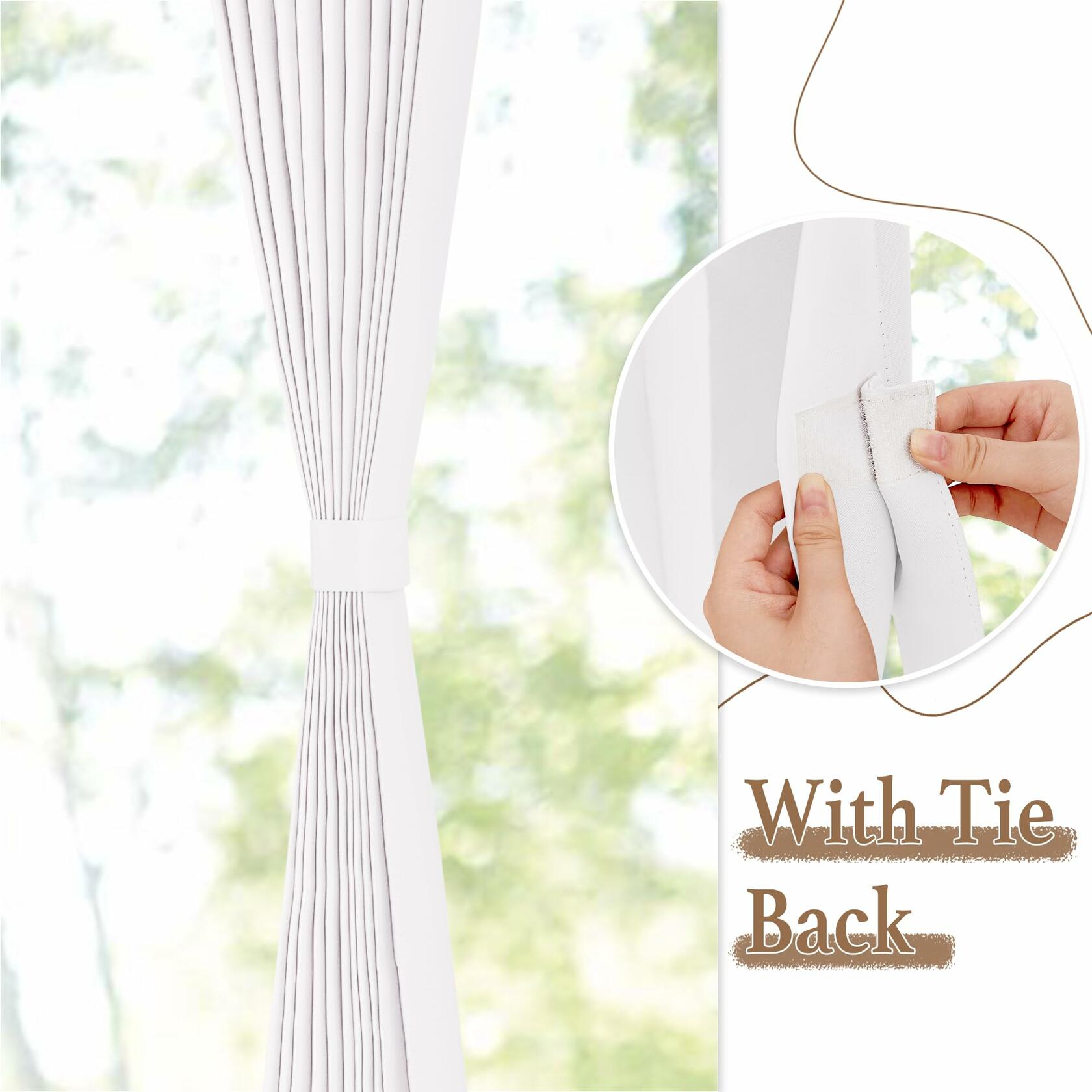 StangH Thermal Insulated Accordion Curtain W50xL80 Pure White 1 Panel
