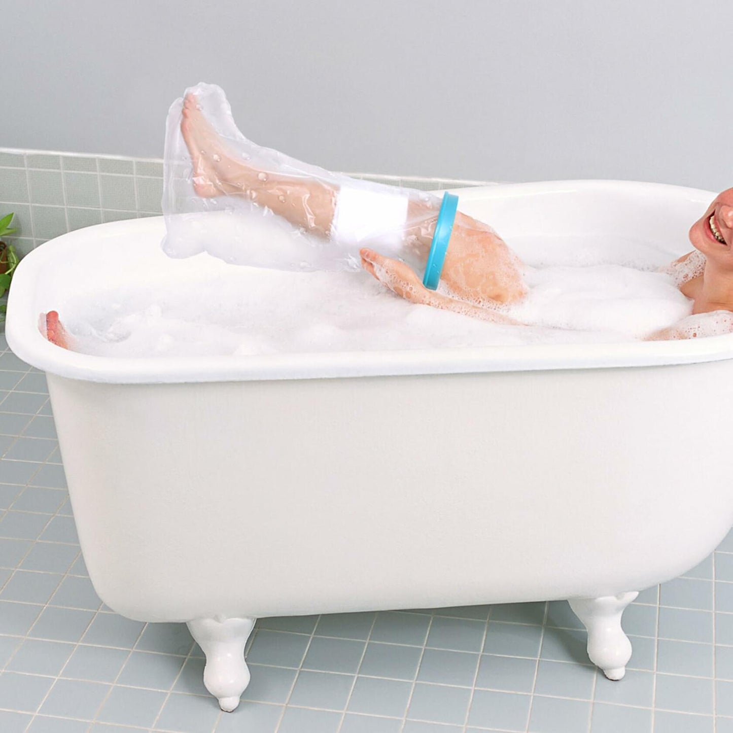 QBYVQQN Kids Cast Cover Waterproof Lower Leg Protector Soft Seal Shower