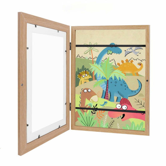 OAICAI Kids Art Frame A4 12.59x9.44 Log Color Dinosaur Minimalist 1PC