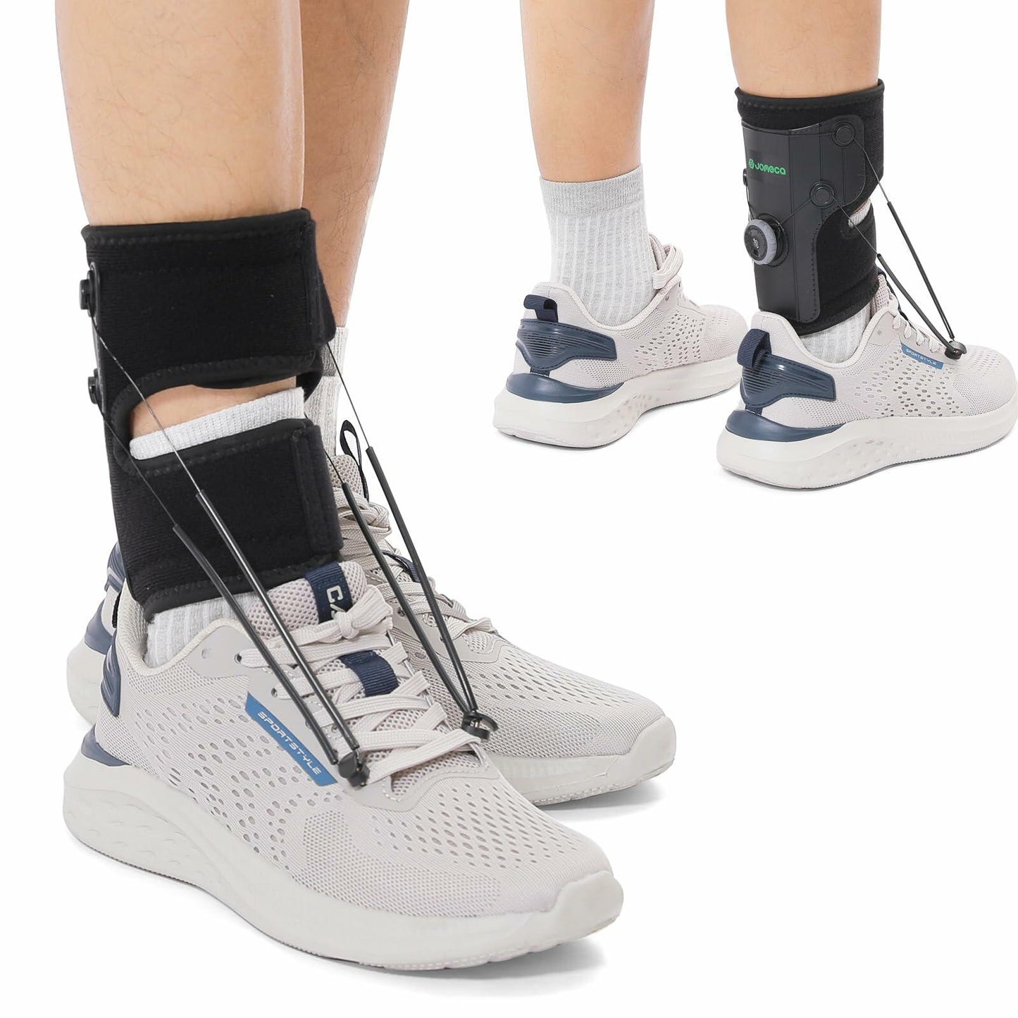 JOMECA Adjustable AFO Foot Brace Dial Tension Support for Walking with Shoes
