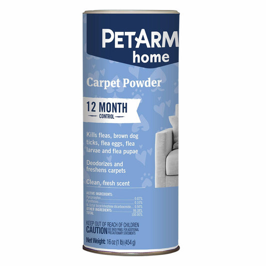 PETARMOR Home Carpet Powder Fleas Ticks Protection Deodorizer 16 Ounce