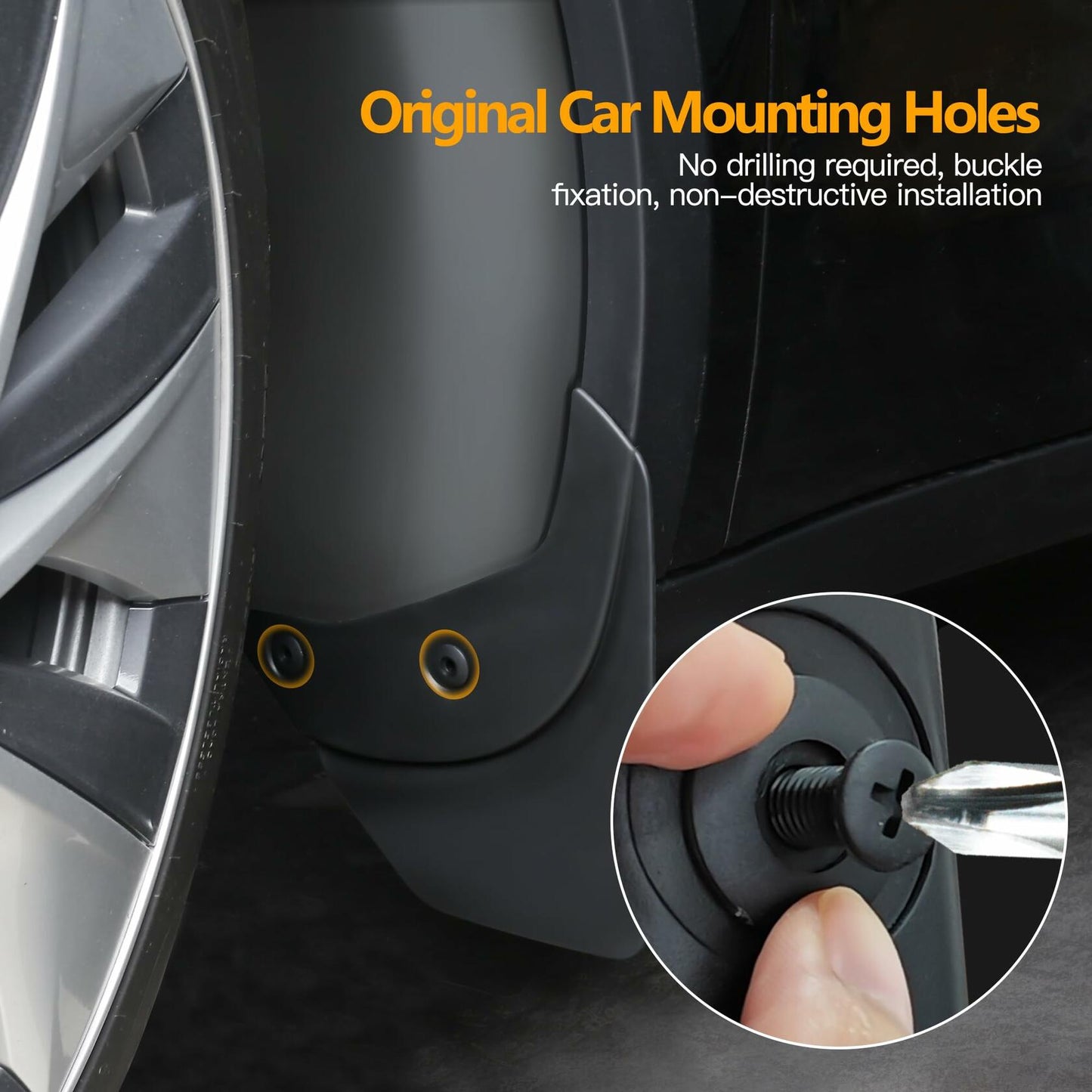 HSB Tesla Model Y Mud Flaps Splash Guards Black 2020-2024