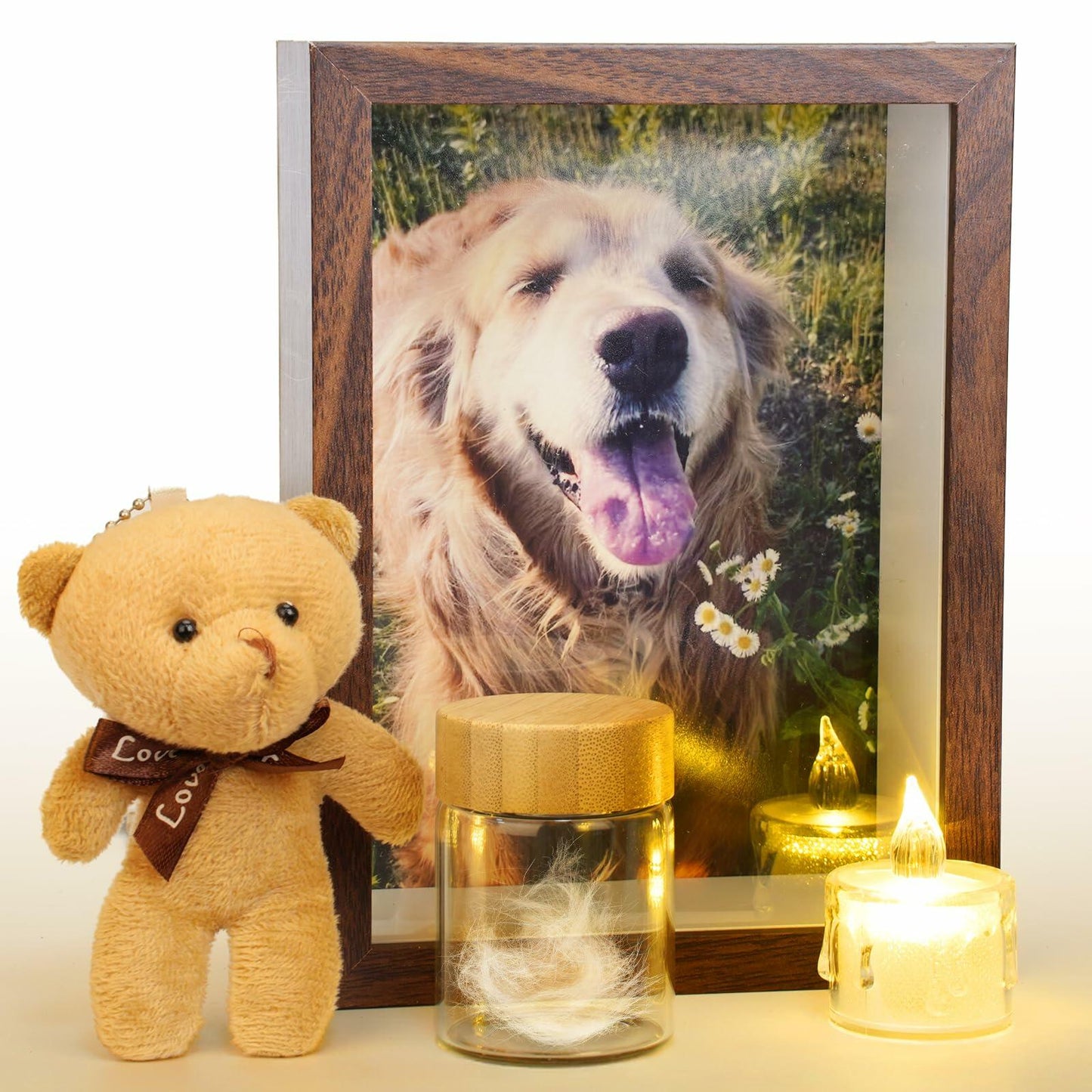 Sognotoy Wooden Dog Memorial Picture Frame 7x5 Sympathy Gift