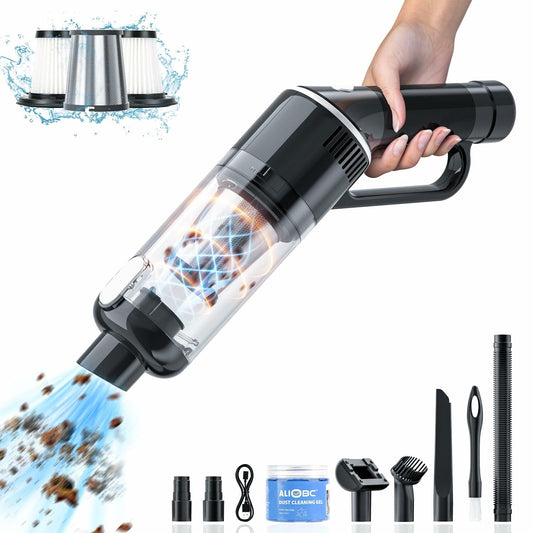 ALIOBC Car Vacuum Cleaner Cordless Handheld 9kpa Portable Black