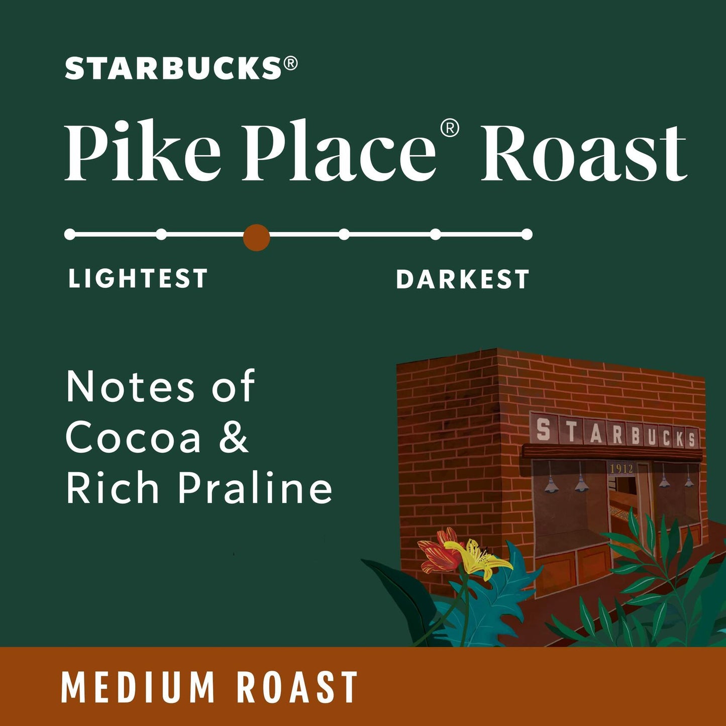 BestBy11/25 Starbucks Pike Place Medium Roast Whole Bean Coffee 18oz