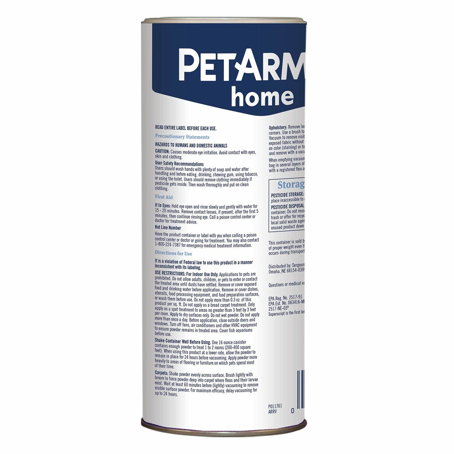PETARMOR Home Carpet Powder Fleas Ticks Protection Deodorizer 16 Ounce