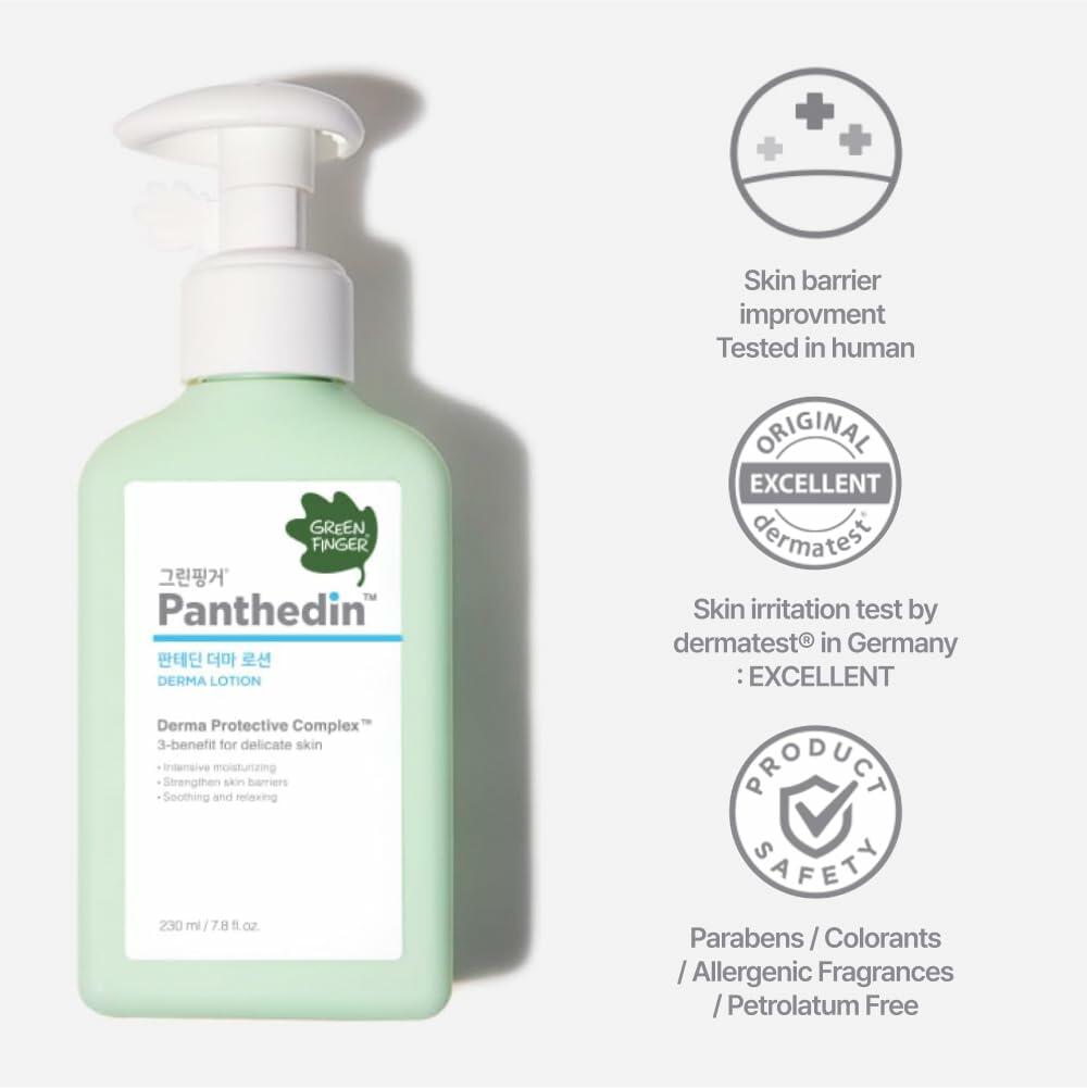 Green Finger Panthedin Lotion 7.8oz Hyaluronic Ceramide Moisturizer EXP 01/27