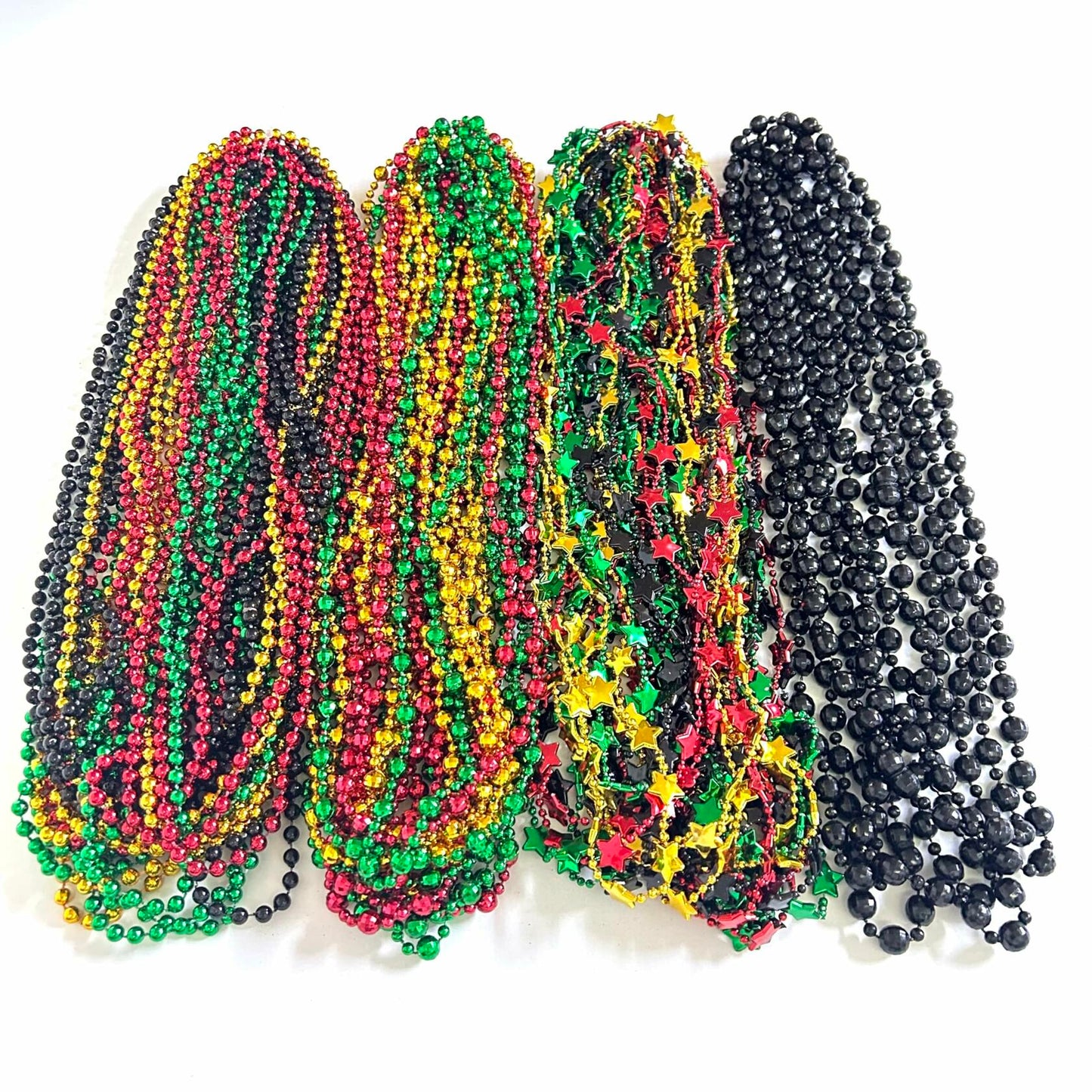 GZYSSL 72 Pcs Juneteenth Beads Necklaces Multicolor Freedom Day Party