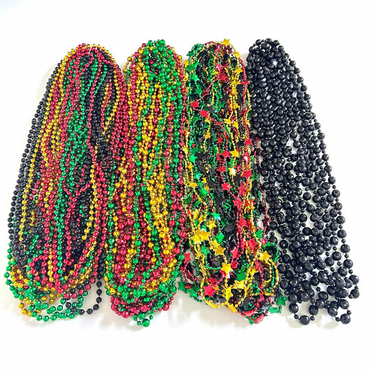 GZYSSL 72 Pcs Juneteenth Beads Necklaces Multicolor Freedom Day Party