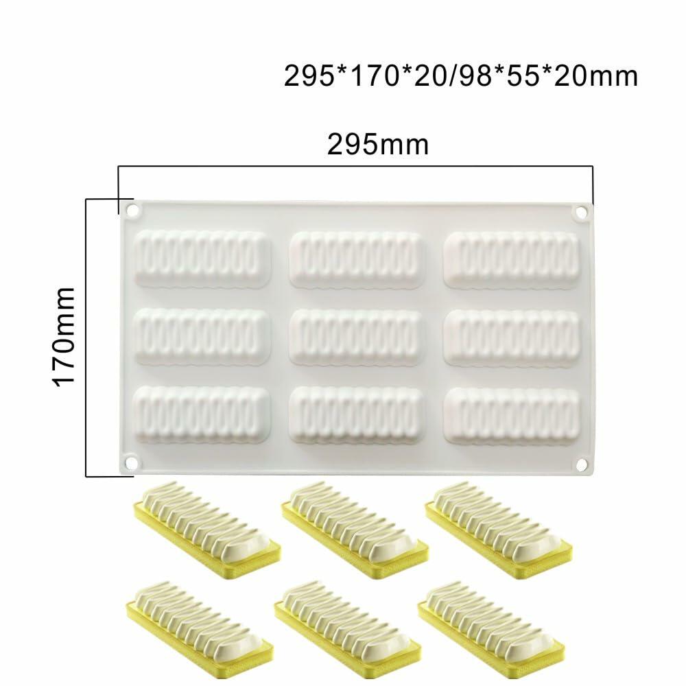 mostsom Silicone Mold Flower Shape Cake Soap Pastry Chocolate Tray Long Wave