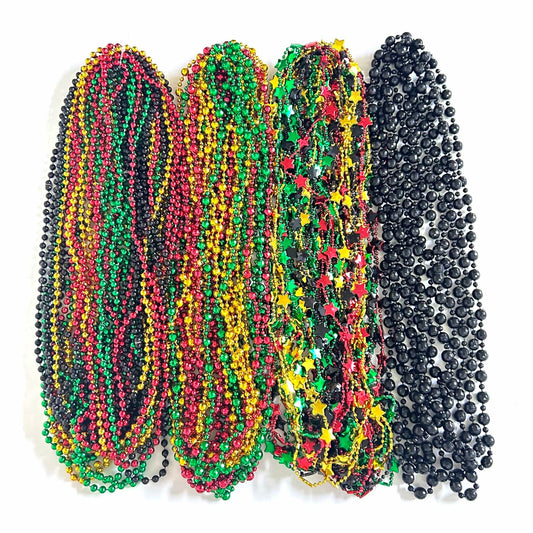 GZYSSL 72 Pcs Juneteenth Beads Necklaces Multicolor Freedom Day Party