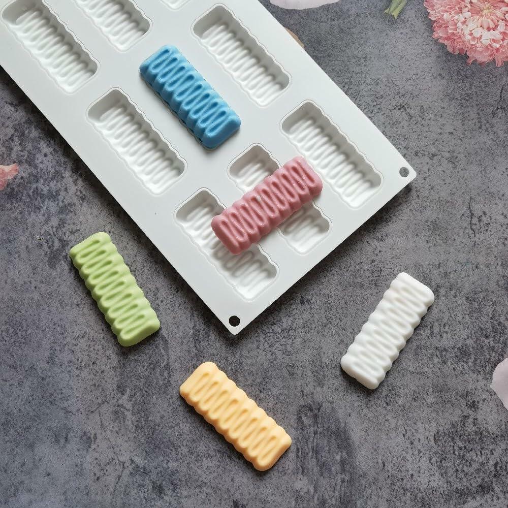 mostsom Silicone Mold Flower Shape Cake Soap Pastry Chocolate Tray Long Wave