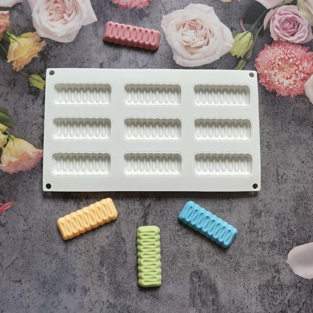 mostsom Silicone Mold Flower Shape Cake Soap Pastry Chocolate Tray Long Wave