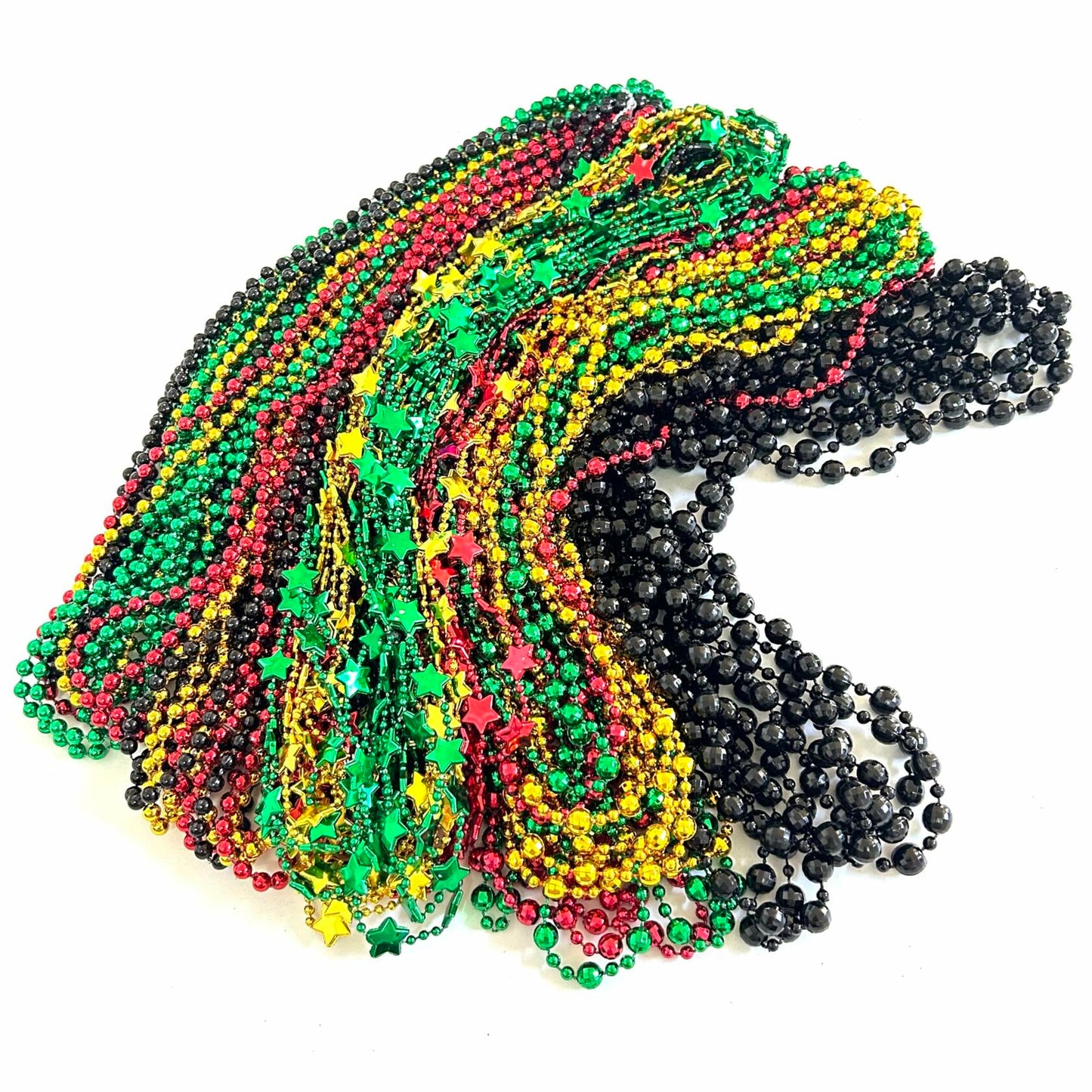 GZYSSL 72 Pcs Juneteenth Beads Necklaces Multicolor Freedom Day Party