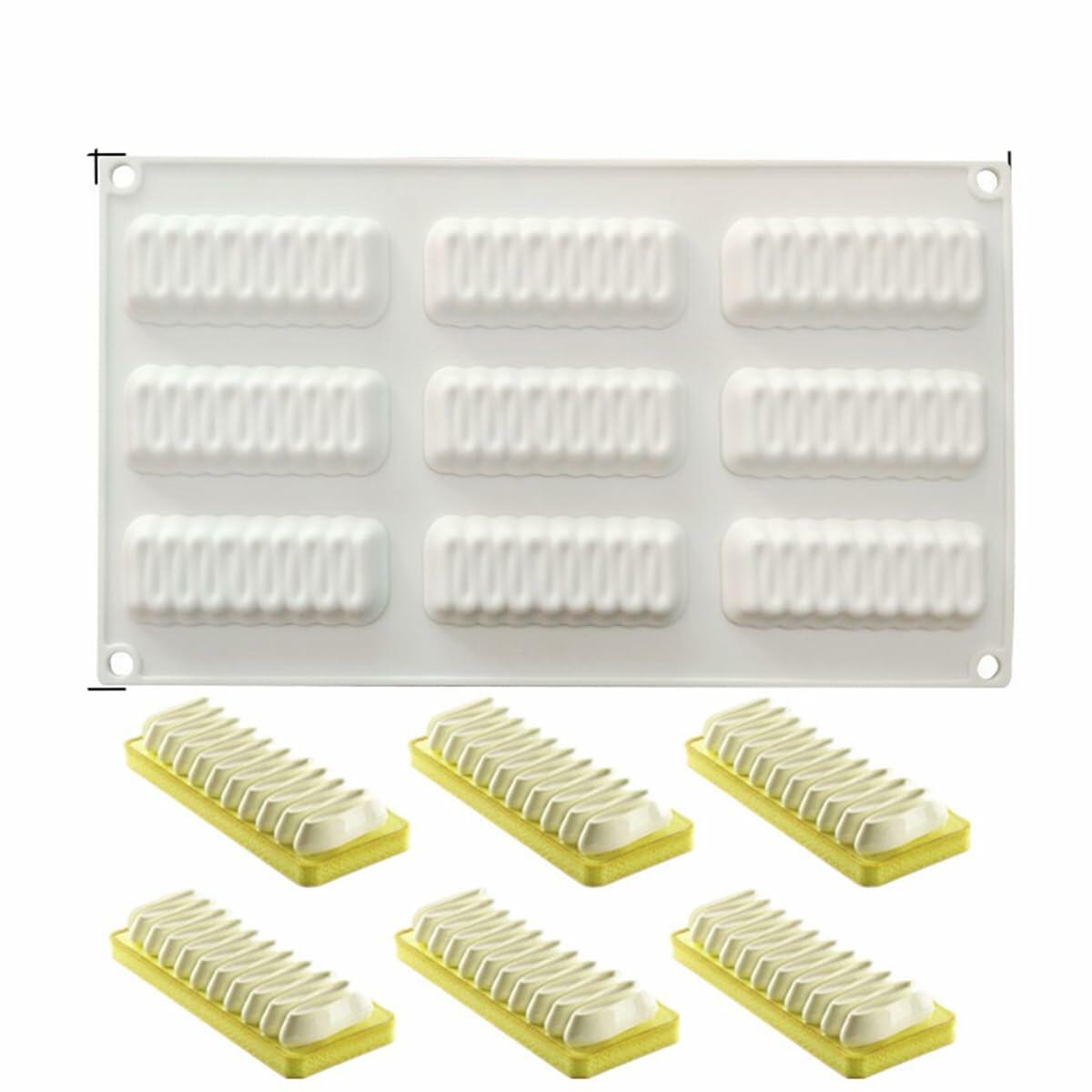 mostsom Silicone Mold Flower Shape Cake Soap Pastry Chocolate Tray Long Wave