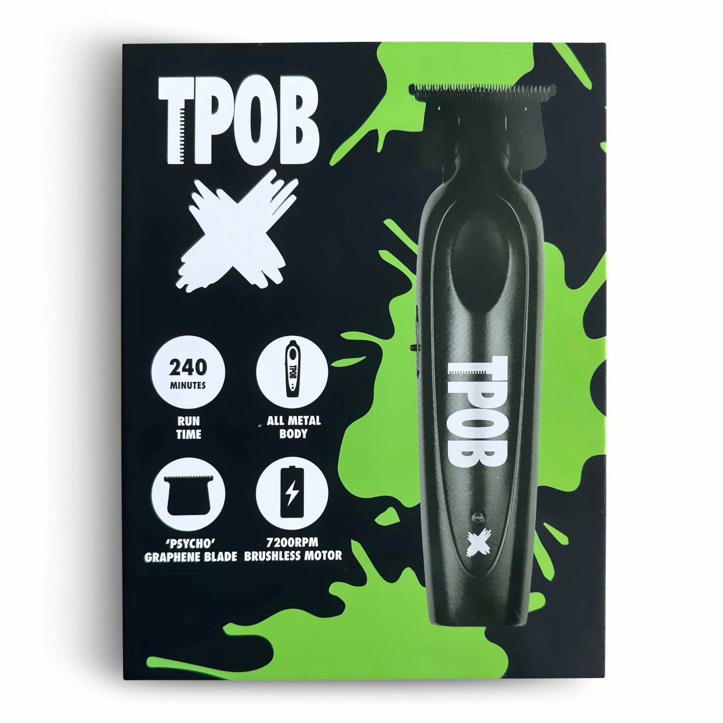 TPOB Digital Brushless 7200rpm Hair Trimmer Cordless Psycho Zero Black