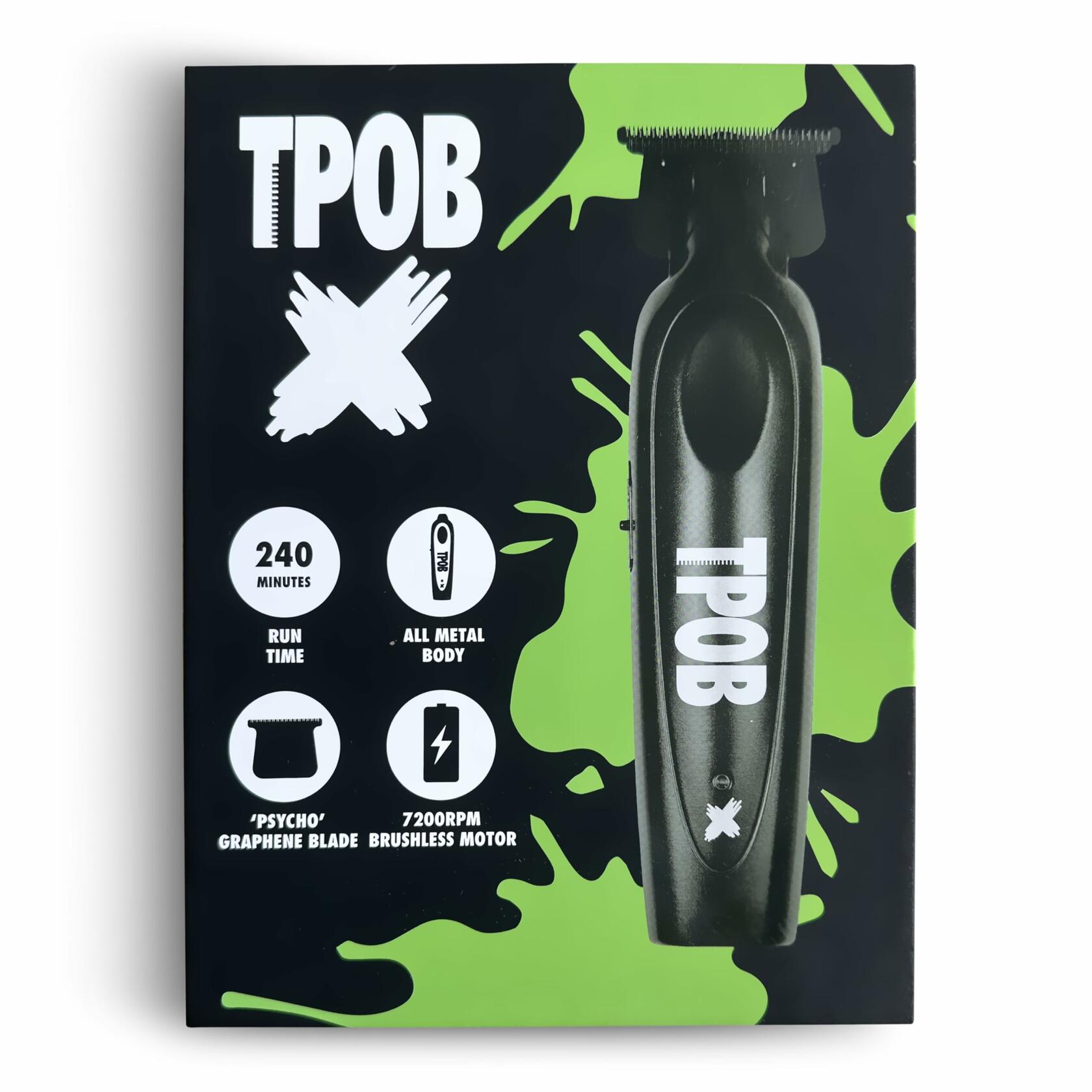 TPOB Digital Brushless 7200rpm Hair Trimmer Cordless Psycho Zero Black