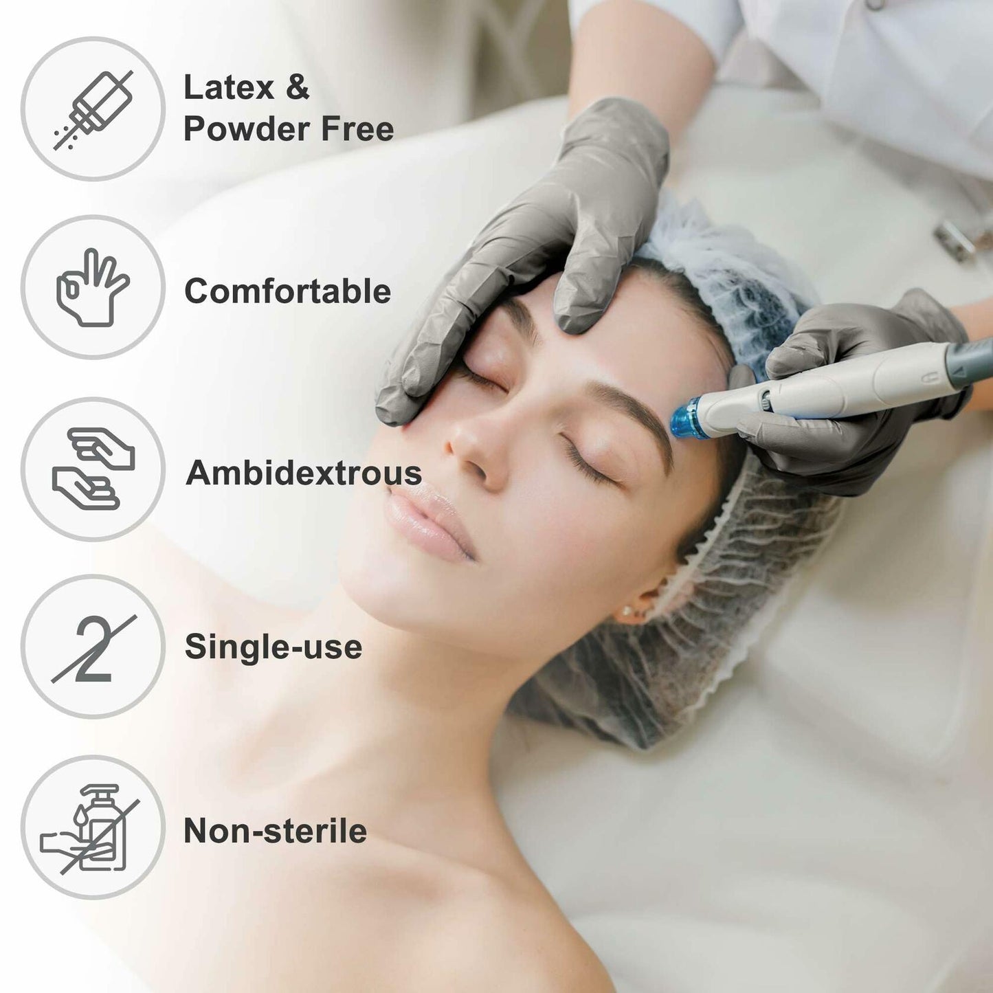 WECARE Chrome Disposable Nitrile Gloves 200 Pack Blue Medium