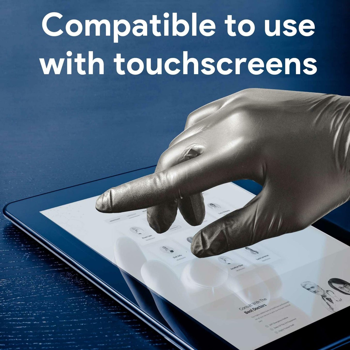 WECARE Chrome Disposable Nitrile Gloves 200 Pack Blue Medium