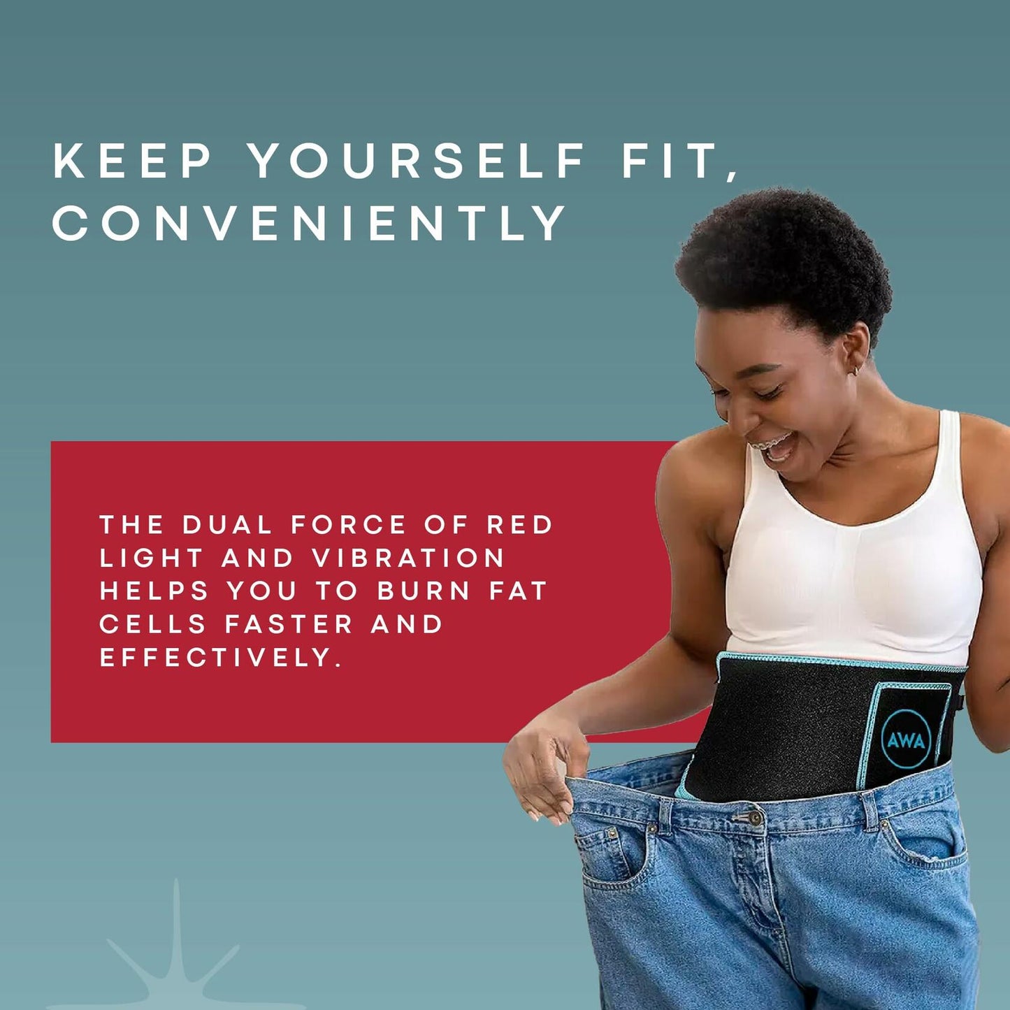 American Wellness Authority Red Light Therapy Infrared Heating Pad 105 LEDs Belt