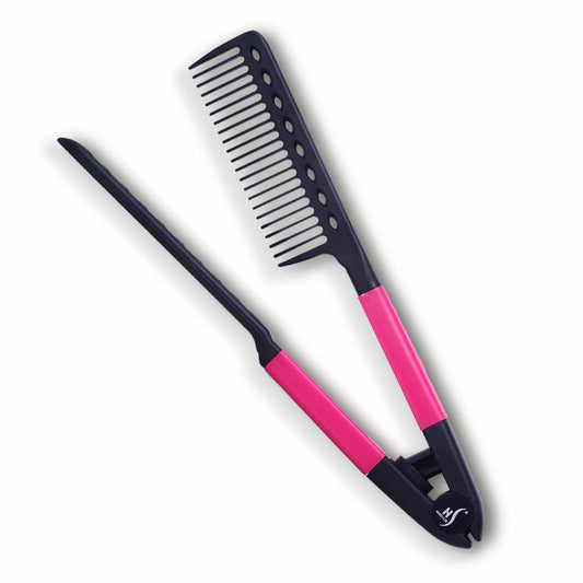 HerStyler Hair Straightening Comb Flat Iron Straightener Pink 1 Count