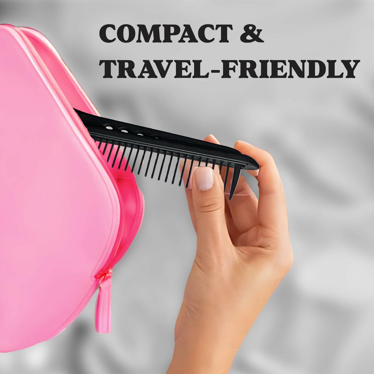 HerStyler Hair Straightening Comb Flat Iron Straightener Pink 1 Count