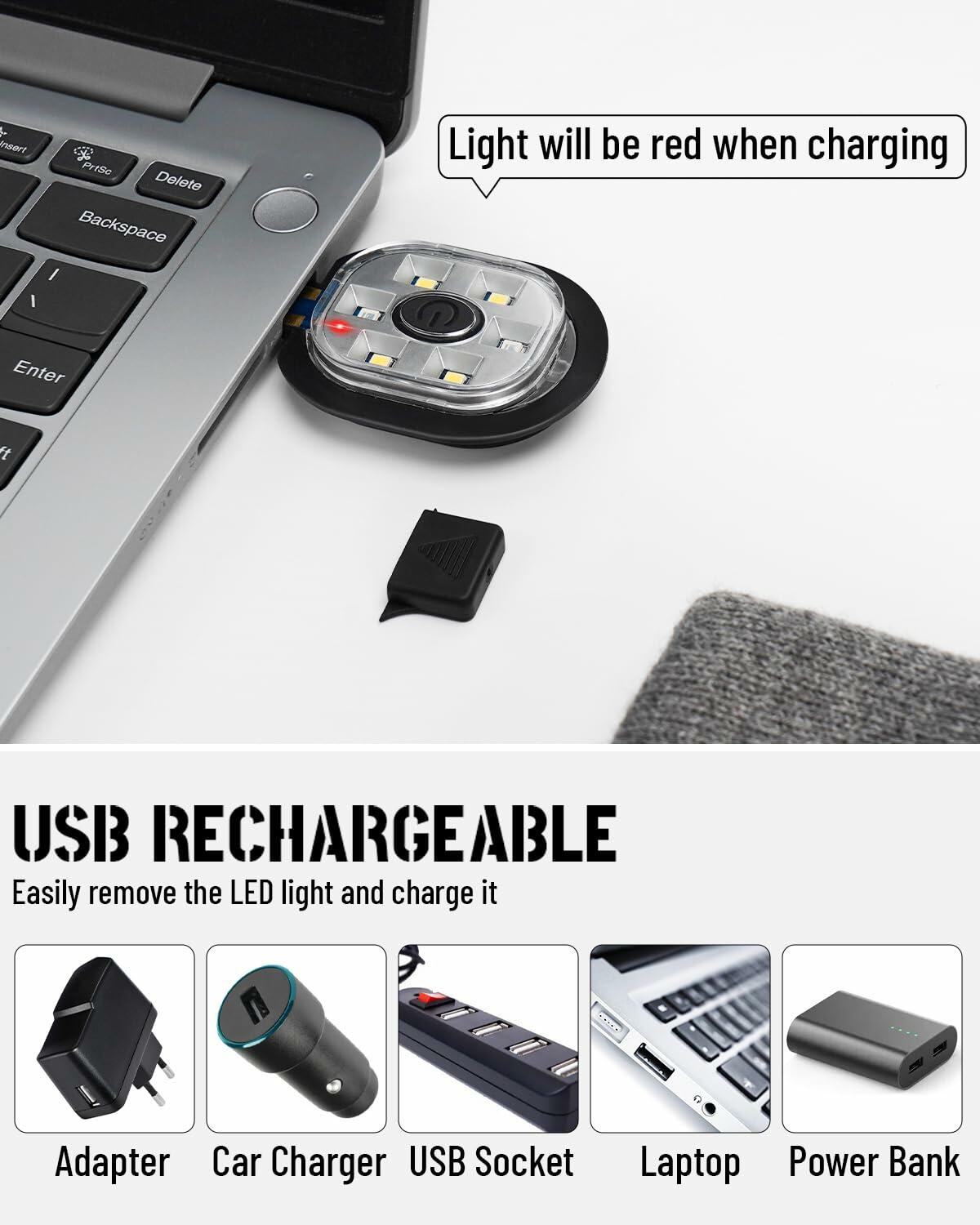 BGBIUS LED Beanie Hat with 6 LED Lights Winter Cap Night Lighted Black