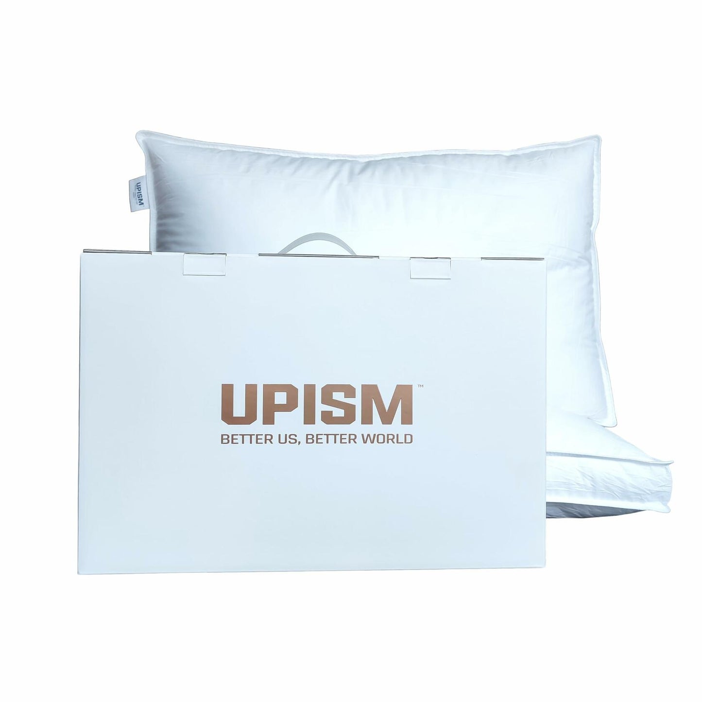 UPISM Premium Bed Pillows Queen Size Set of 2 Down Alternative White