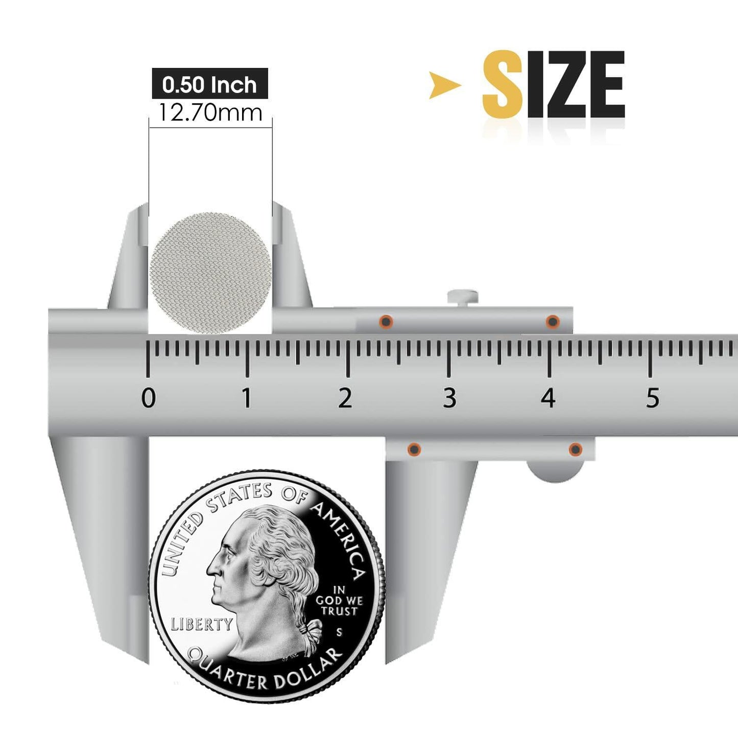 STANKER Pipe Screens 120pcs 1/2 Inch 12.7mm Stainless Steel Metal Mesh