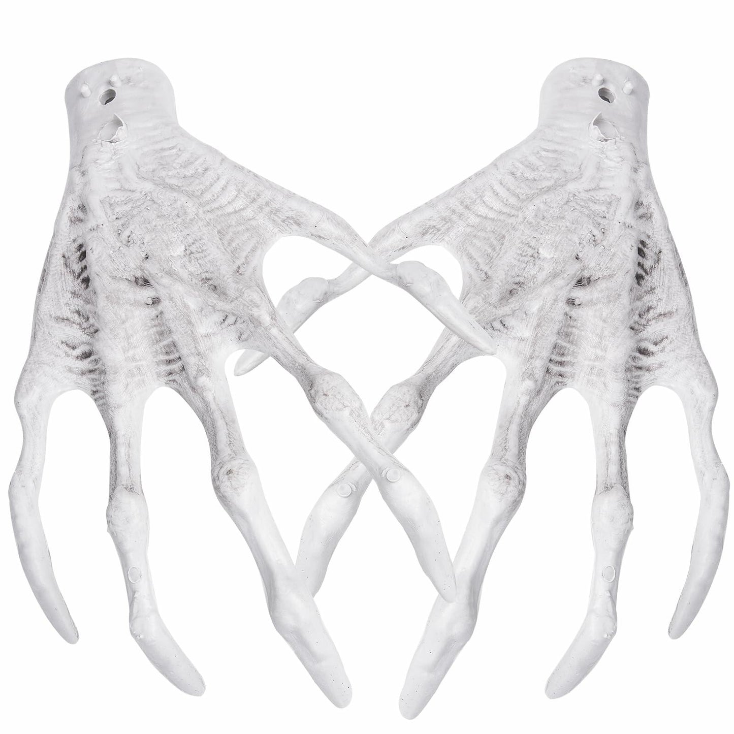 XONOR Halloween Witch Skeleton Hands 1 Pair Plastic Scary Decor
