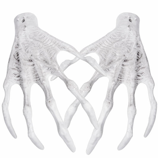 XONOR Halloween Witch Skeleton Hands 1 Pair Plastic Scary Decor