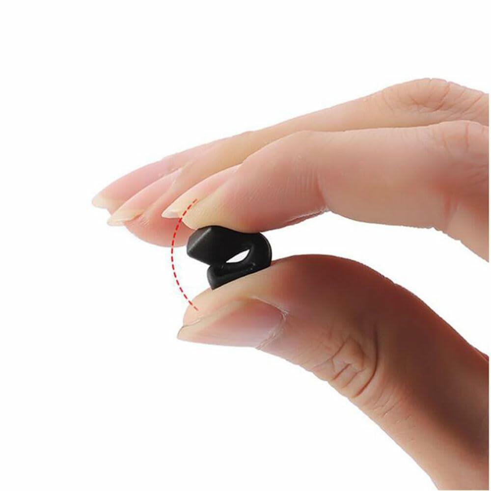 LCLONY 6 Pairs Glasses Ear Grip Silicone Anti-Slip Holders Black/White