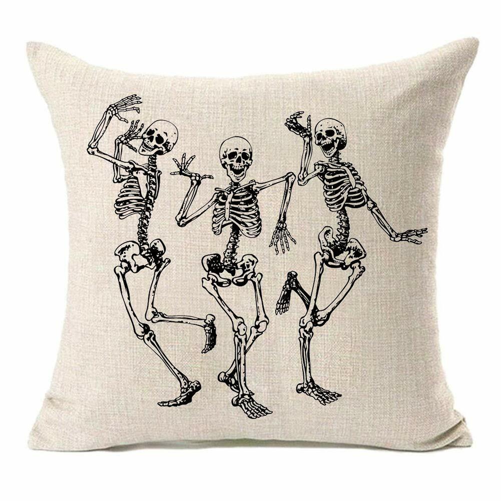 MFGNEH Halloween Ghost Pillow Cover 18x18 inch Rustic Cartoon Polyester