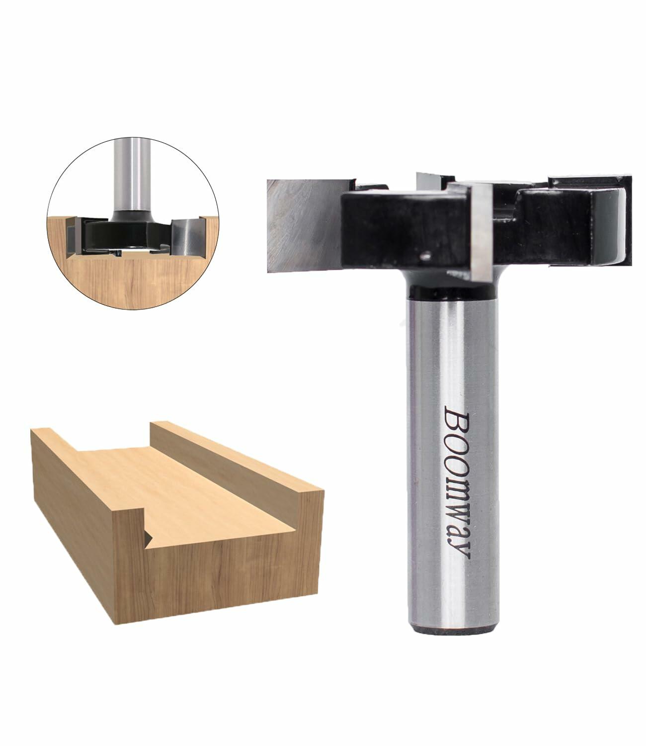 Boomway Spoilboard Router Bit 1/2" Shank 2" Dia Carbide Woodworking