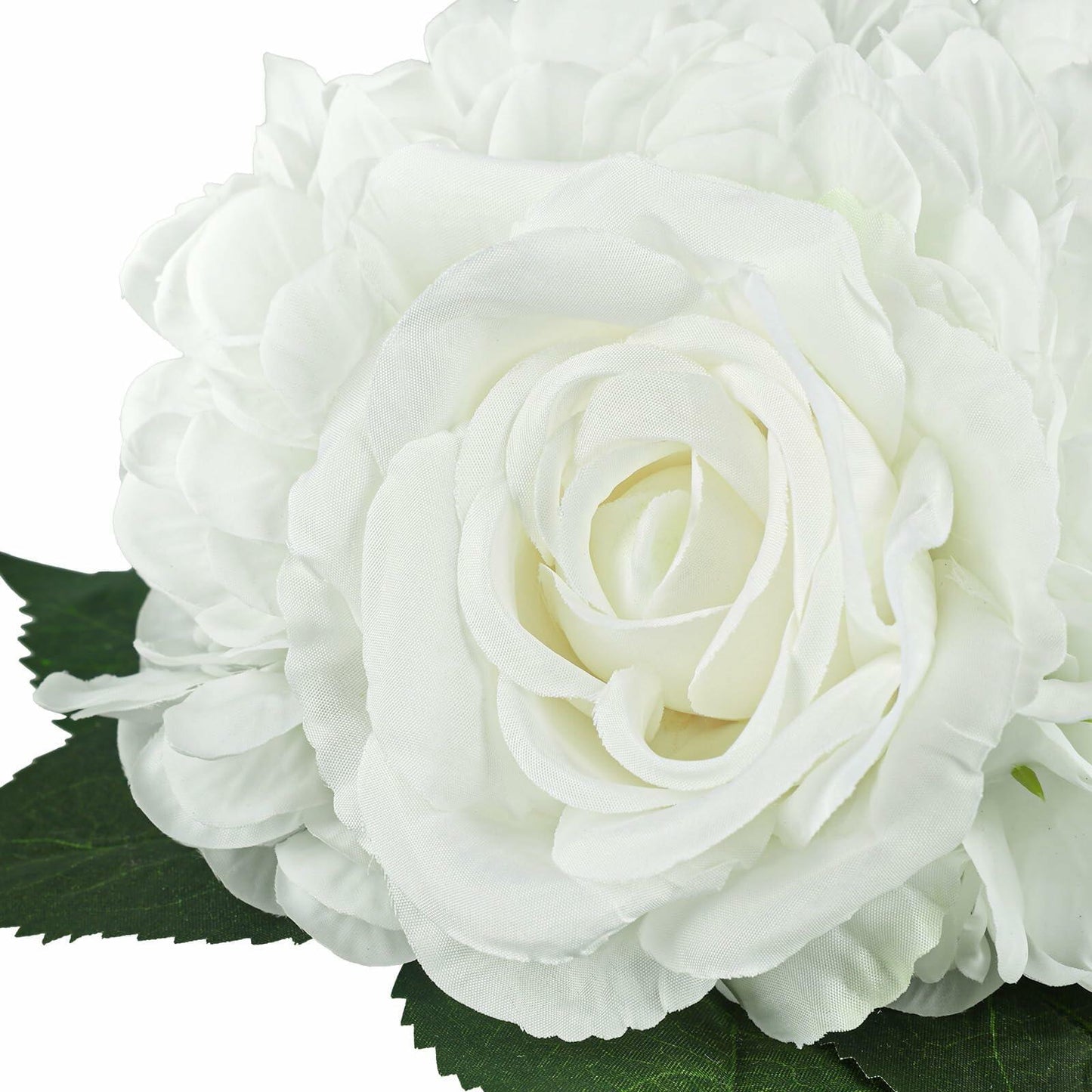 N&T NIETING Artificial White Hydrangea Flowers with Vase & Real Stone Decor