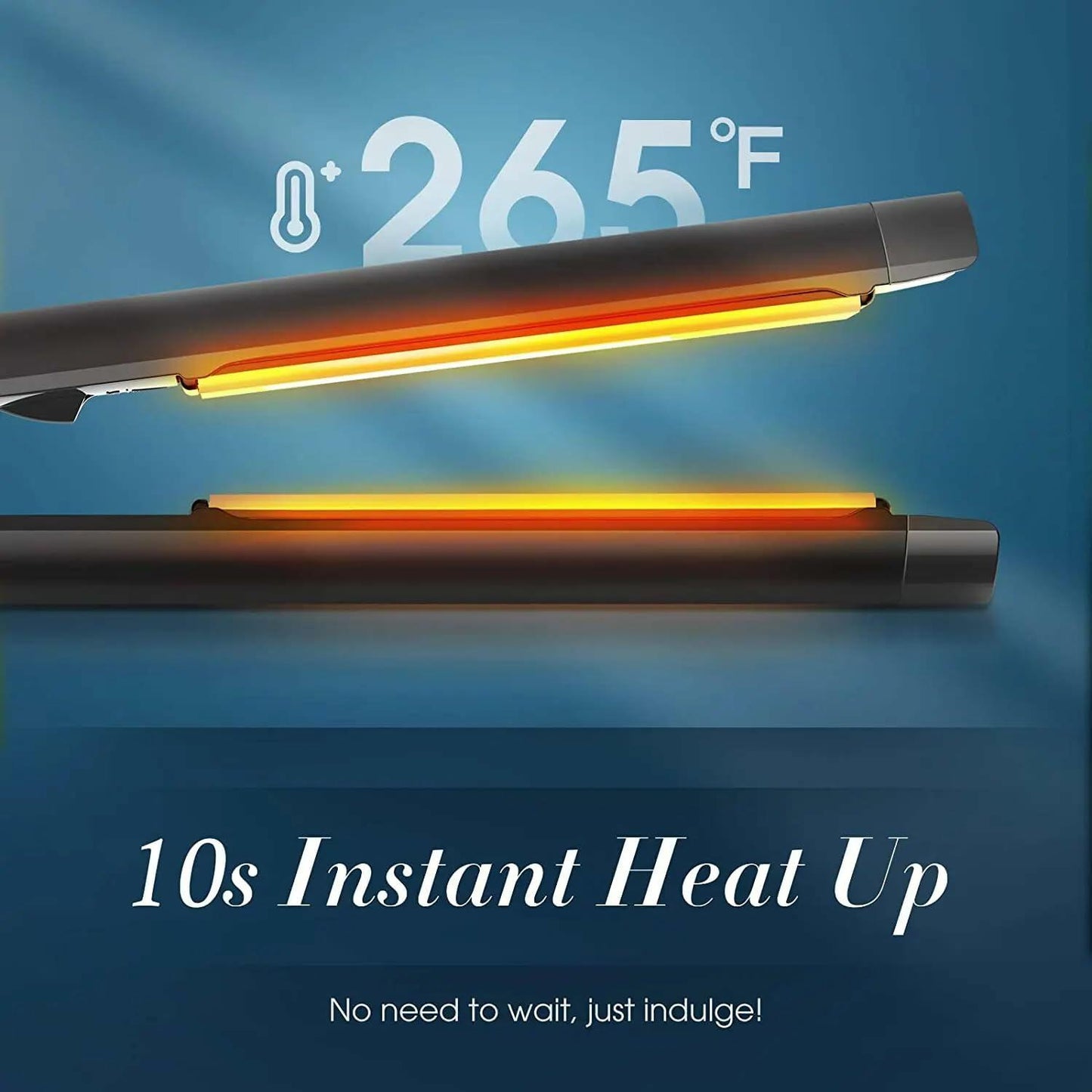 Generic Negative Ion Flat Iron Hair Straightener Curler Ceramic Plates Black 1in