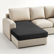 Hokway Stretch Chaise Cover Reversible Sofa Cushion Protector Black