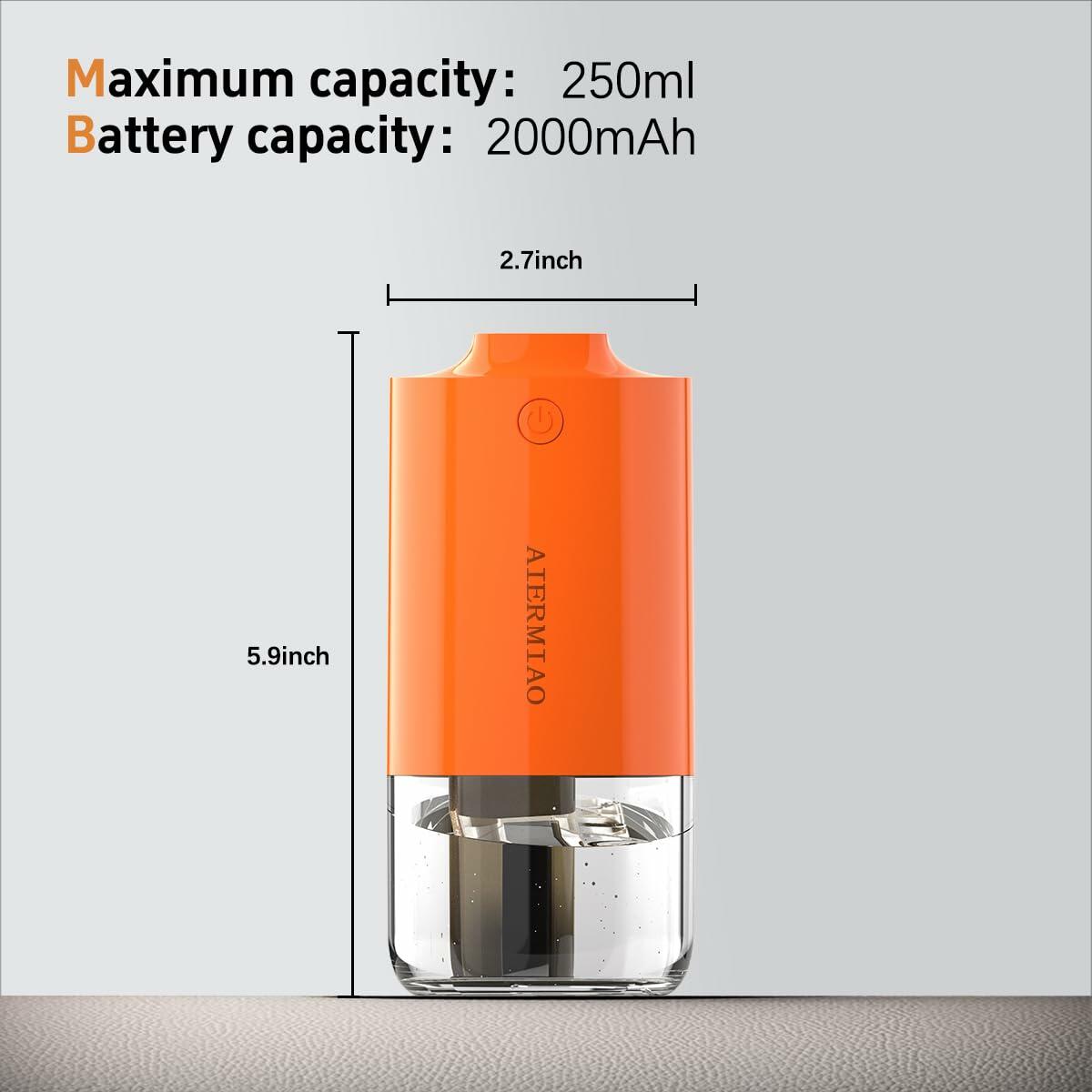 AIERMIAO Car Diffuser Rechargeable USB LED Cold Mist Aromatherapy Orange