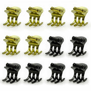 EleOnate Gold Bow Hair Claw Clip Medium Metal Pearls for Women